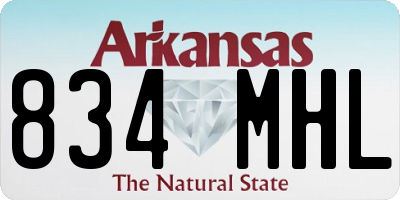 AR license plate 834MHL