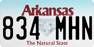 AR license plate 834MHN