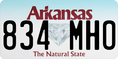 AR license plate 834MHO