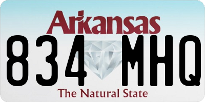 AR license plate 834MHQ