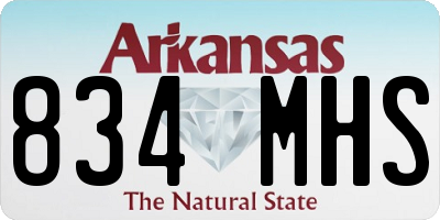 AR license plate 834MHS