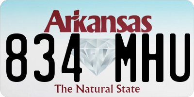 AR license plate 834MHU