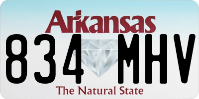 AR license plate 834MHV