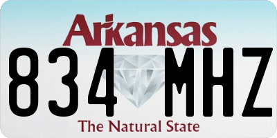AR license plate 834MHZ