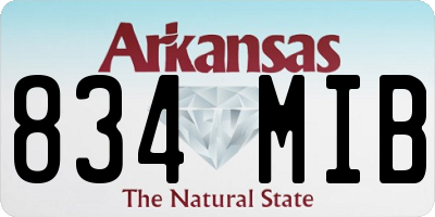 AR license plate 834MIB