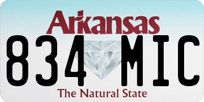 AR license plate 834MIC