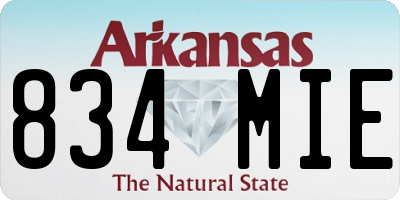 AR license plate 834MIE