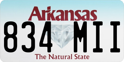 AR license plate 834MII