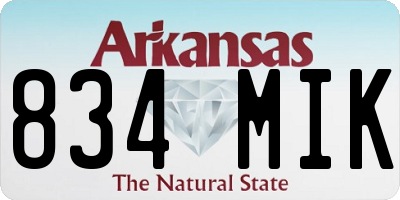 AR license plate 834MIK