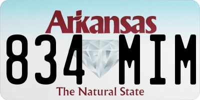 AR license plate 834MIM