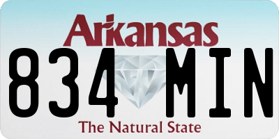 AR license plate 834MIN