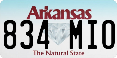 AR license plate 834MIO
