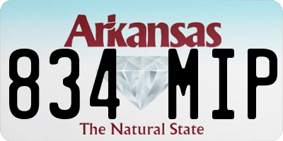 AR license plate 834MIP