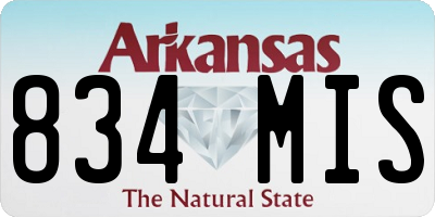 AR license plate 834MIS