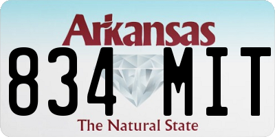 AR license plate 834MIT