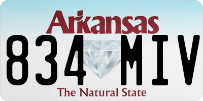AR license plate 834MIV