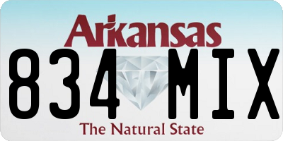 AR license plate 834MIX