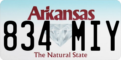 AR license plate 834MIY