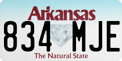 AR license plate 834MJE
