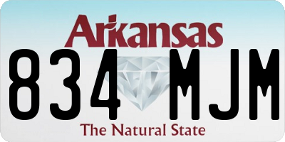 AR license plate 834MJM