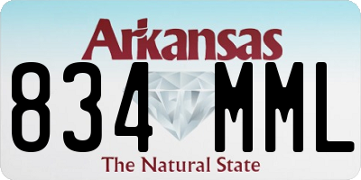 AR license plate 834MML