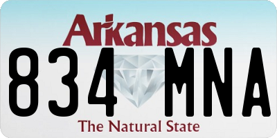 AR license plate 834MNA