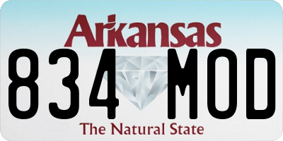 AR license plate 834MOD