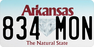 AR license plate 834MON