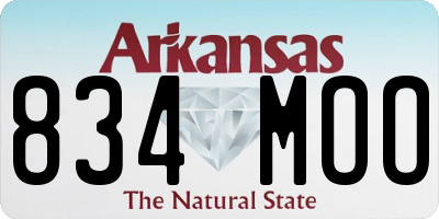 AR license plate 834MOO