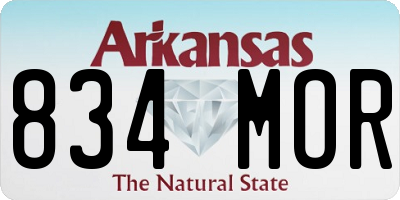 AR license plate 834MOR
