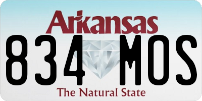 AR license plate 834MOS