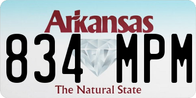 AR license plate 834MPM