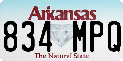 AR license plate 834MPQ