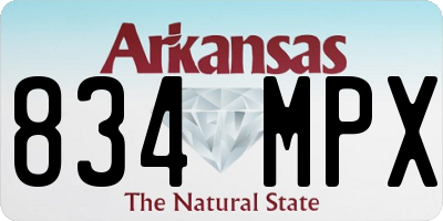 AR license plate 834MPX