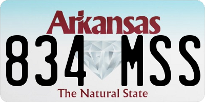 AR license plate 834MSS