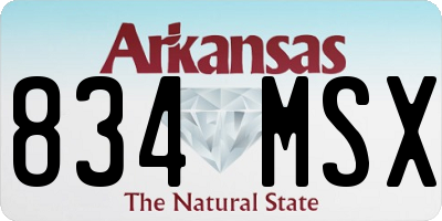 AR license plate 834MSX