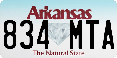 AR license plate 834MTA