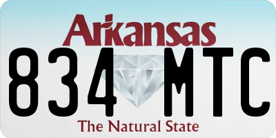 AR license plate 834MTC