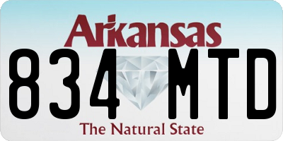 AR license plate 834MTD
