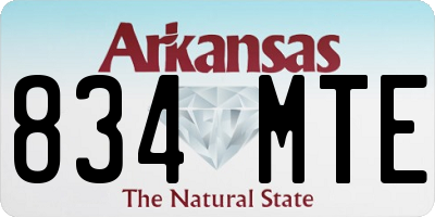 AR license plate 834MTE