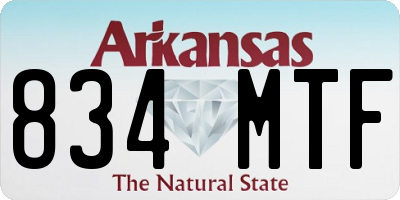 AR license plate 834MTF