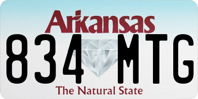 AR license plate 834MTG