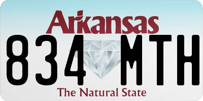 AR license plate 834MTH