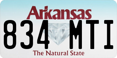 AR license plate 834MTI