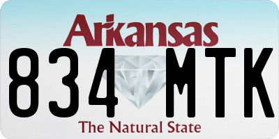 AR license plate 834MTK