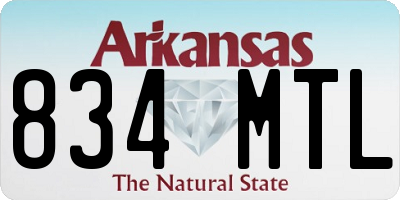 AR license plate 834MTL
