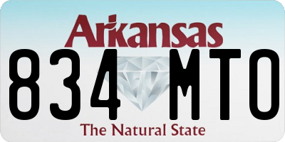 AR license plate 834MTO