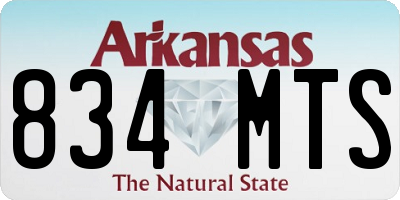 AR license plate 834MTS