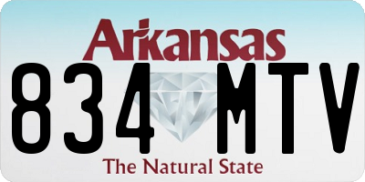AR license plate 834MTV