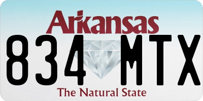 AR license plate 834MTX